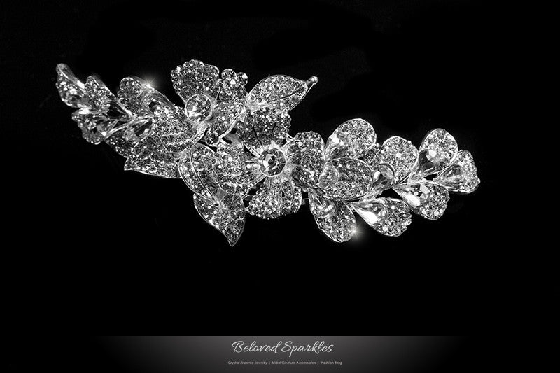 Jetta Delicate Floral Hair Comb | Crystal - Beloved Sparkles
- 1